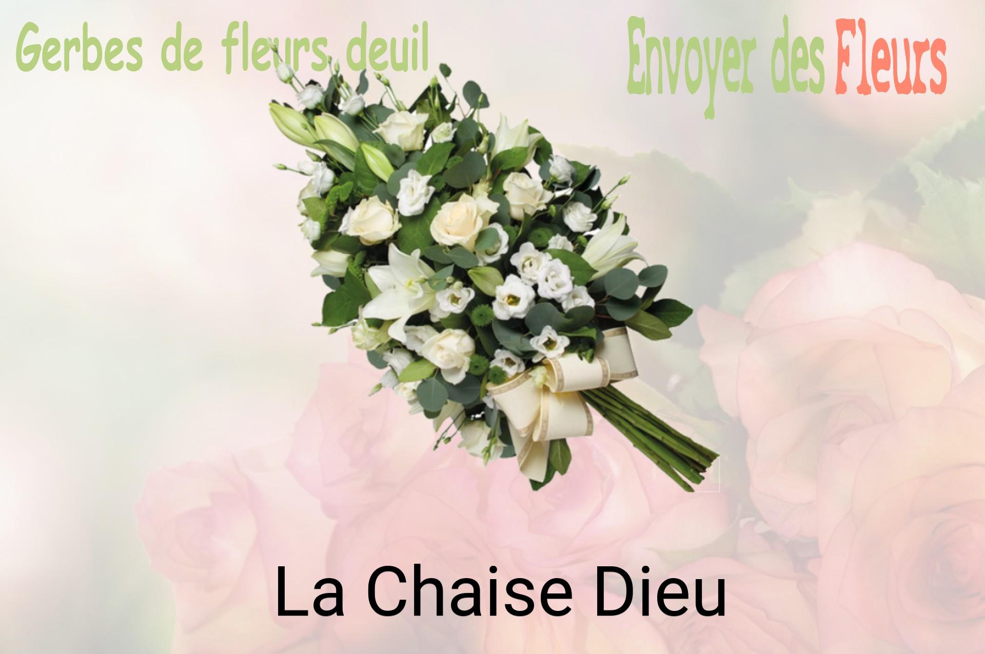 Gerbe de fleurs de deuil livrée à La Chaise-Dieu